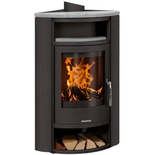 Oranier Kaminofen | Polar Eck | 6,5 kW | Stahl Schwarz