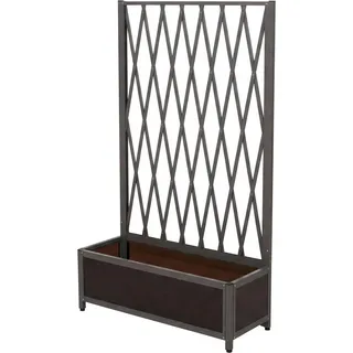 MCW Alu-Rankgitter G21 Scherengitter Stahl 152x90x35cm Grau