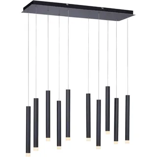 just light. LED-Pendelleuchte Bruno 10-flammig Schwarz 89 x 120 cm