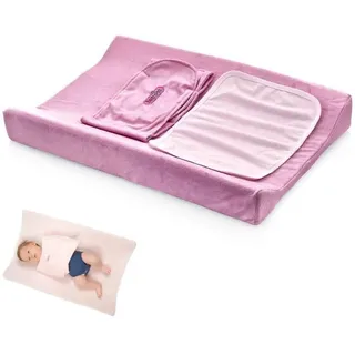 BabyJem 1112191 Wickelunterlage mit Puckfunktion, rosa, 1 stück