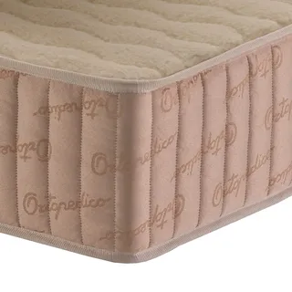 DELUXE13 Gold, Festigkeit Matratze für orthopädisches Bett, HR-Schaum Dichte Synthetische Merinowolle Garn und Rohstoff hohe Qualität Hergestellt und entworfen in Spanien, beige, 150x200