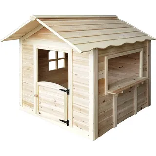 HOME DELUXE - Spielhaus DER GROßE PALAST - Natur ohne Bank - es Holz - Naturbelassen, Beige