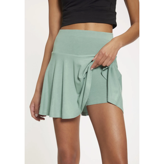 Skort, Damen, Gr. L (44/46), grün (mint), Single Jersey, Obermaterial: 95% Viskose, 5% Elasthan, VIVANCE ACTIVE BY LASCANA, unifarben, Basic, lässig geschnitten ca. Mitte Oberschenkel, Röcke Skort, Tellerrock mit integrierter Shorts für Fitness, Sport und Freizeit, Topseller