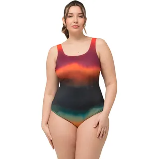 Ulla Popken, Damen, große Größen, Badeanzug Alice, Softline, Fire Batik