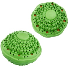 Irisana - Pod für Waschmaschine - 2er Pack - Grün - Dauer bis zu 1000 Wäschen - Ökologischer Ball zum Reinigen und Desinfizieren ohne Waschmittel oder Weichspüler