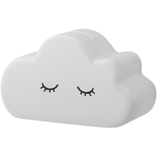 Bloomingville Spardose Cloud süße Box in Wolken Form 15 x 9 x 9 cm, weiß, Keramik