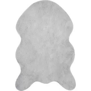 vidaXL Rutschfester Kunstfellteppich Olite Grau 80 x 120 cm Polyester - Grau