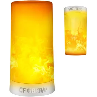 CFGROW LED Flamme Lampe, LED Flammeneffekt Kerzen Licht Tragbare USB Wiederaufladbar Tischleuchte Deckenlampen mit magnetischer Basis flackernde Flamme für Weihnachten/Halloween/Party/Heim/Höhe