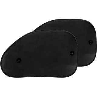 +PWR Car Parts 2 Autosonnenschutzblenden Dreilagig, schwarz, mikroperforiert, faltbar, 65 x 38 cm. Schützt den Fahrzeuginnenraum vor Sonneneinstrahlung. 100% hochwertiges Polyester.