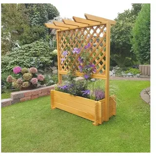 Pflanzkübel Kiefer imprägniert 65 x 112 x 139 cm braun inkl. Rankgitter