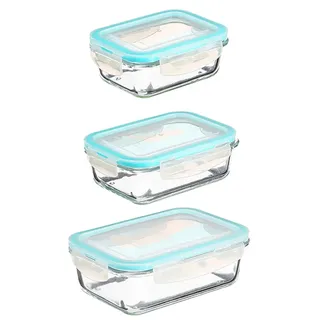 5 Five Glas Lunchbox 3 Einheiten - Clear - One Size