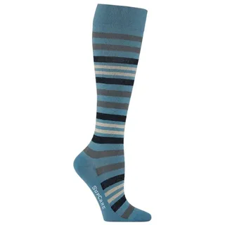SupCare Stützstrümpfe blau beige Streifen Strümpfe 1 Pk Unisex