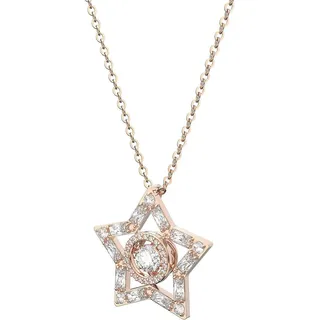 Swarovski Stella Halskette Rosegold für Damen mit Stern Anhänger mit Weißen Zirkonia Kristallen, 5617766