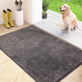 FCSDETAIL Schmutzfangmatte Innen 80 x 120 cm, rutschfeste Maschinenwaschbare Fußmatte, Sauberlaufmatte, Eingangstürmatte mit Wasserabsorbierenden, Fussmatte für Hund, Eingang, Haustür & Flur