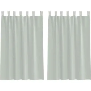 vidaXL Voile Vorhänge mit Schlaufen 2 Stk. Hellgrau 140x175 cm