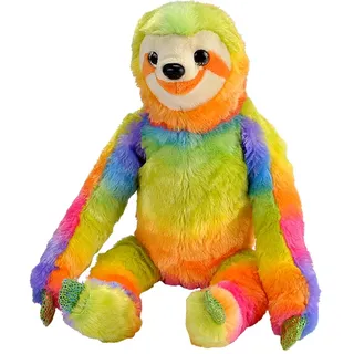 Wild Republic Rainbowkins Faultier, Stofftier, 30 cm, Plüschspielzeug, Füllung aus gesponnenen recycelten Wasserflaschen