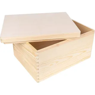 Creative Deco Holzkiste 40 x 30 x 22 cm 1-tlg. beige