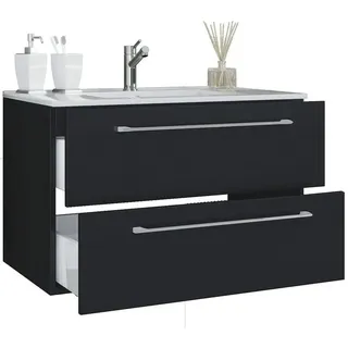 VCM Badmöbel-Set Badinos 2-tlg. Schwarz