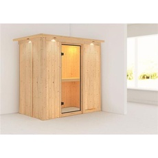 Bild Sauna Variado 68mm Dachkranz ohne Saunaofen Klarglas Tür