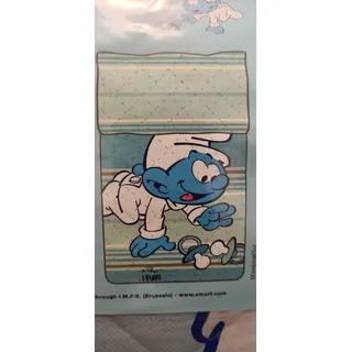 Gesteppte Tagesdecke Zucchi Little Schlumpf ( Wiege)