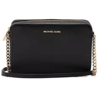 Michael Kors Jet Set Large Saffiano Leather Crossbody Bag black