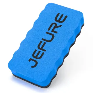 JEFURE Whiteboard Schwamm 1 Stück, blau Whiteboard Schwamm Magnetisch, Whiteboard Radiergummi für Trockenreinigung auf vielen Oberflächen, Whiteboard Radierer für Whiteboards, Tafeln und Glas