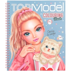 Depesche 12434 TOPModel Cutie Star - Malbuch Set mit 40 Seiten zum Designen von Fashion-Outfits und ein Stickerbogen