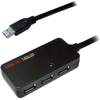 Logilink UA0262 USB 3.0 Active Repeater und Verlängerungskabel bis 10m m.4Port Hub