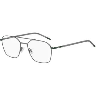 HUGO Rechteckig Metall Brillen in Matte Dark Ruthenium Green für Herren, Brille mit Sehstärke, optional mit Sonnenbrillen tönung oder Blaulichtfilter (Modell HG 1274)
