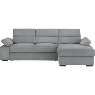 Cantus Ecksofa , Grau , Textil , Uni , Ottomane rechts, L-Form , 258x166 cm , Typenauswahl, Stoffauswahl, seitenverkehrt erhältlich, Hocker erhältlich , Wohnzimmer, Sofas & Couches, Wohnlandschaften, Ecksofas