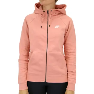 Nike Damen W NSW ESSNTL HOODIE FZ FLC Sweatshirt, pink quartz/White, L