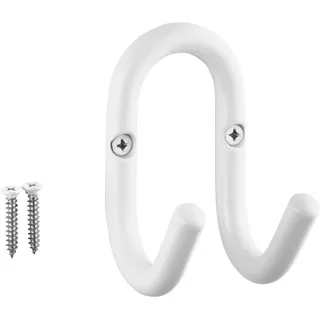 SOTECH Garderobenhaken FARA 88 x 51 mm Stahl Weiß Kleiderhaken Wandhaken Jackenhaken Aufhänger