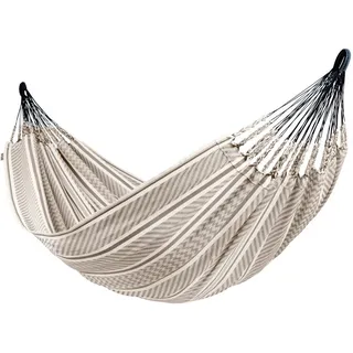 La Siesta Hängematte , Grau, Weiß, Hellgrau, Dunkelgrau , Textil , 160x350 cm , Gartenmöbel, Gartenschaukeln, Hängematten