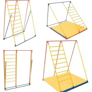 Spielplatz indoor aus Metall, Klettergerüst für Kinder, Sprossenwand, Kletterwand, Klettergerüst Kinderzimmer - Bunt