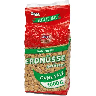 XOX geröstete Erdnüsse ohne Salz in einem fein nussigen Aroma 1000g