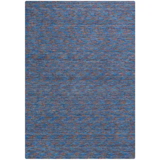 THEKO Nebraska Uni Wollteppich 120 x 180 cm Blau/Türkis