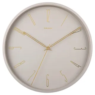 Karlsson Wanduhr , Grau, Goldfarben , Metall , 35x35x4 cm , Dekoration, Uhren, Wanduhren
