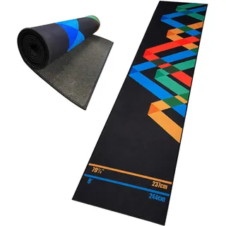 Relaxdays Dartteppich Mehrfarbig mit Abwurfline 60x260 cm