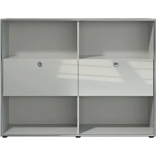 trendteam smart living - Highboard Schrank - Büro - Infinity - Aufbaumaß (BxHxT) 147 x 113 x 37 cm - Farbe Hellgrau - 195288221