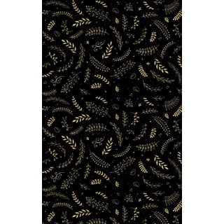 Mani Textile - Weihnachtsteppich, Schwarz, Gold, Maße: 50 x 80 cm