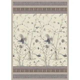 Bassetti Fong Plaid aus 100% Baumwolle in der Farbe Creme v.8, Maße: 155x220 cm - 9320192