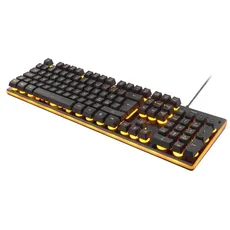 Deltaco GAMING GAM-021 - keyboard - Nordic - black/orange - Tastaturen - Nordisch - Schwarz