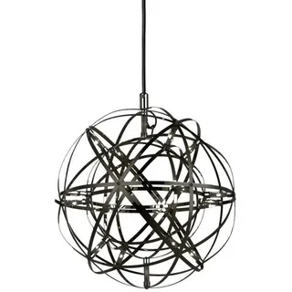s.luce Atom 1-flg. Ø 30 cm rund schwarz Metall dimmbar