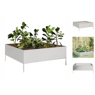 vidaXL Hochbeet 100 x 100 x 25 cm Silber