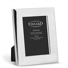 EDZARD Fotorahmen Udine für Foto 10 x 15 cm, edel versilbert, anlaufgeschützt, mit 2 Aufhängern