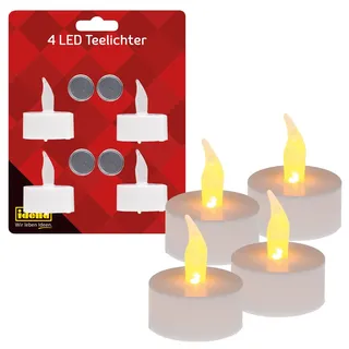 IDENA LED Teelichter 4 St. weiß