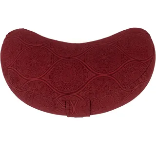 Bodhi Meditationskissen Yogi Mond | Maharaja Collection | Halbmond Yogakissen mit Buchweizenfüllung | Bedruckter Bezug aus 100% Baumwolle | Kissen für Yoga & Meditation