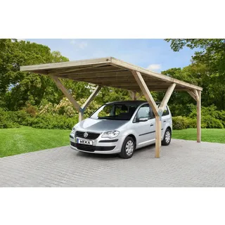 Weka Einzelcarport Mugello A 3,00 x 3,62 m braun kesseldruckimprägniert