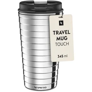 Nespresso TOUCH Travel Mug Thermobecher Silber 345ml | Kaffeebecher to go aus Edelstahl mit Deckel, hält kalt & warm für Kaffee, Tee, Matcha etc., auslaufsicher & spülmaschinenfest
