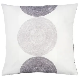 Novel Zierkissen , Anthrazit , Textil , Kreise , Füllung: Vlies , 50x50 cm , pflegeleicht , Heimtextilien, Wohntextilien, Kissen, Zierkissen